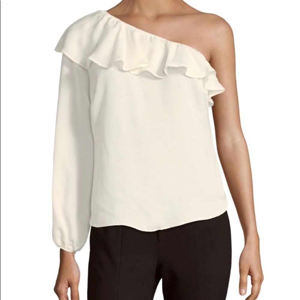 New with tags satin style one shoulder blouse